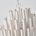 20 Inch Borg 5-Light White Wooden Chandelier - Sweatfully