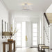15 Inch 3-Light Modern Chrome Semi-Flush Mount Ceiling Lighting - Sweatfully