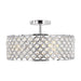 15 Inch 3-Light Modern Chrome Semi-Flush Mount Ceiling Lighting - Sweatfully
