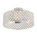 15 Inch 3-Light Modern Chrome Semi-Flush Mount Ceiling Lighting - Sweatfully