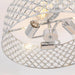 15 Inch 3-Light Modern Chrome Semi-Flush Mount Ceiling Lighting - Sweatfully