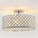 15 Inch 3-Light Modern Chrome Semi-Flush Mount Ceiling Lighting - Sweatfully