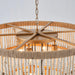 32 Inch Nelly 9-Light Bohemia Wood Beaded Chandelier - Sweatfully
