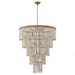 32 Inch Nelly 9-Light Bohemia Wood Beaded Chandelier - Sweatfully