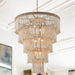 32 Inch Nelly 9-Light Bohemia Wood Beaded Chandelier - Sweatfully
