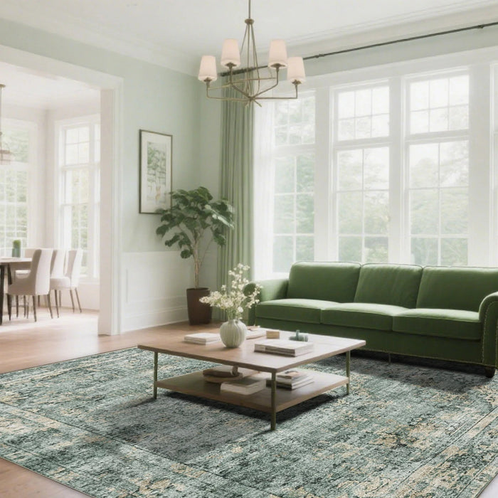7ft x 5ft Vintage Indoor Non-Slip Washable Large  Area Rugs for Bedroom Living Room - Sweatfully