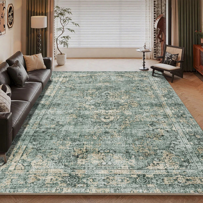 7ft x 5ft Vintage Indoor Non-Slip Washable Large  Area Rugs for Bedroom Living Room - Sweatfully
