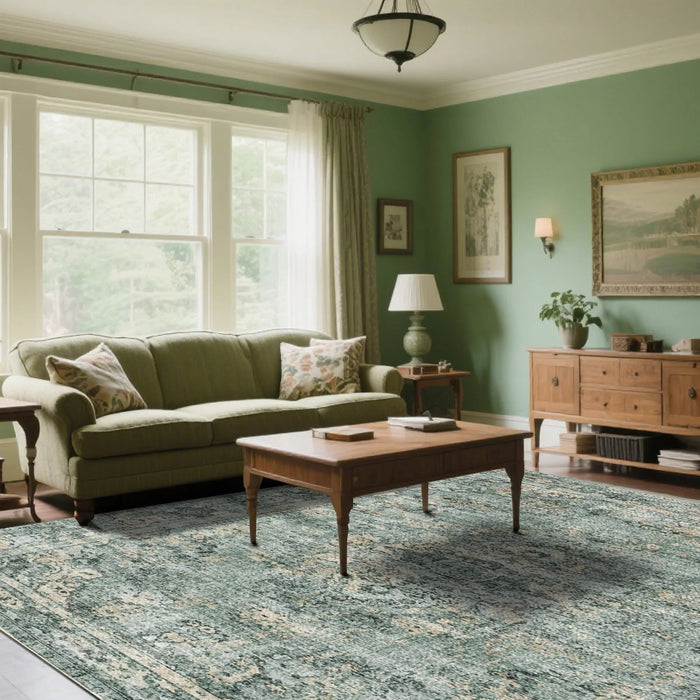 7ft x 5ft Vintage Indoor Non-Slip Washable Large  Area Rugs for Bedroom Living Room - Sweatfully