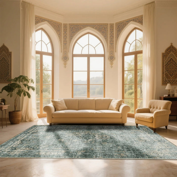 7ft x 5ft Vintage Indoor Non-Slip Washable Large  Area Rugs for Bedroom Living Room - Sweatfully