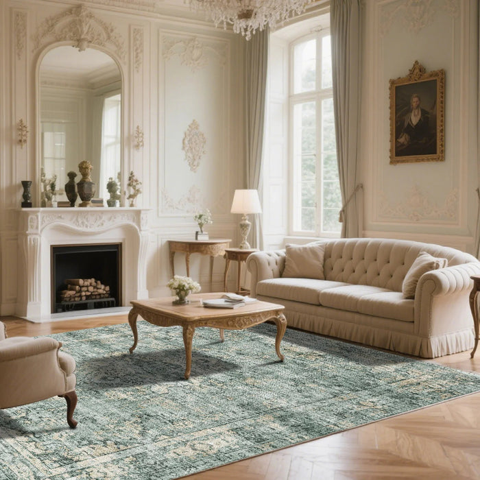 7ft x 5ft Vintage Indoor Non-Slip Washable Large  Area Rugs for Bedroom Living Room - Sweatfully