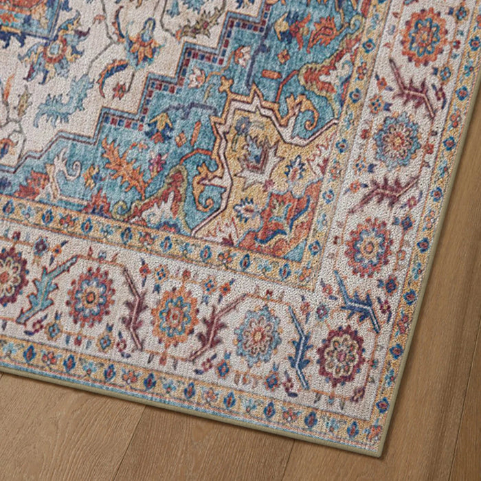7ft x 5ft Vintage Indoor Non-Slip Washable Large  Area Rugs for Bedroom Living Room - Sweatfully