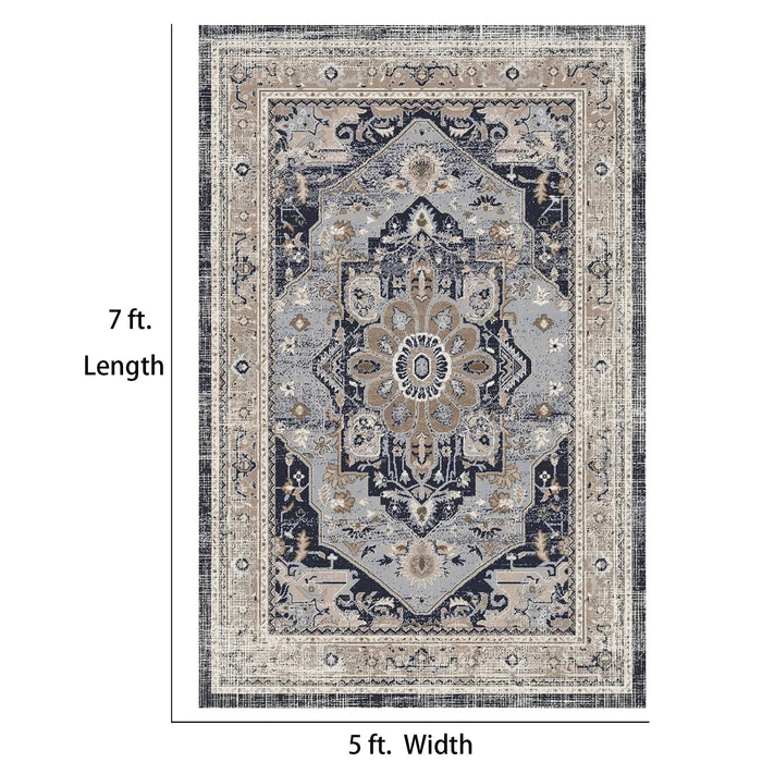 7ft x 5ft Vintage Indoor Non-Slip Washable Large  Area Rugs for Bedroom Living Room - Sweatfully