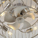20 Inch Silver Flush Mount Ceiling Fan with Light APP and Remote Control - Sweatfully