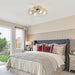 20 Inch Silver Flush Mount Ceiling Fan with Light APP and Remote Control - Sweatfully