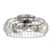 20 Inch Silver Flush Mount Ceiling Fan with Light APP and Remote Control - Sweatfully