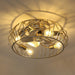20 Inch Silver Flush Mount Ceiling Fan with Light APP and Remote Control - Sweatfully