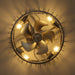 20 Inch Silver Flush Mount Ceiling Fan with Light APP and Remote Control - Sweatfully