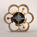 21 Inch Golden Flower-shape Farmhouse Rattan Flush Mount Ceiling Fan with Light APP and Remote Control - Sweatfully