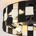 18 Inch Black Industrial Flush Mount Ceiling Fan with Light APP and Remote Control - Sweatfully