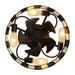 18 Inch Black Industrial Flush Mount Ceiling Fan with Light APP and Remote Control - Sweatfully