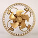 18 Inch Golden Farmhouse Wooden Beads Flush Mount Ceiling Fan with APP and Remote Control - Sweatfully