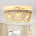 20 Inch White Farmhouse Handmade Wooden Beads Flush Mount Ceiling Fan with APP Remote Control and Lighting - Sweatfully