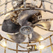 18 Inch Retro Silver Crystal Flush Mount Ceiling Fan with APP Remote Control and Lighting - Sweatfully