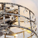 18 Inch Retro Silver Crystal Flush Mount Ceiling Fan with APP Remote Control and Lighting - Sweatfully