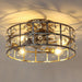 18 Inch Retro Silver Crystal Flush Mount Ceiling Fan with APP Remote Control and Lighting - Sweatfully
