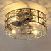 18 Inch Retro Silver Crystal Flush Mount Ceiling Fan with APP Remote Control and Lighting - Sweatfully