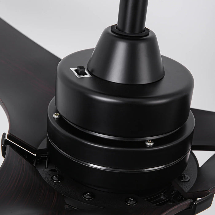 52 Inch Ivy Industrial Downrod Mount LED Ceiling Fan with Remote Control - Sweatfully