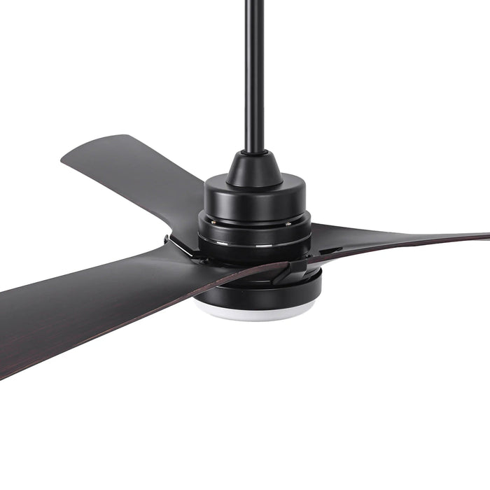 52 Inch Ivy Industrial Downrod Mount LED Ceiling Fan with Remote Control - Sweatfully
