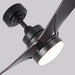 52 Inch Ivy Industrial Downrod Mount LED Ceiling Fan with Remote Control - Sweatfully
