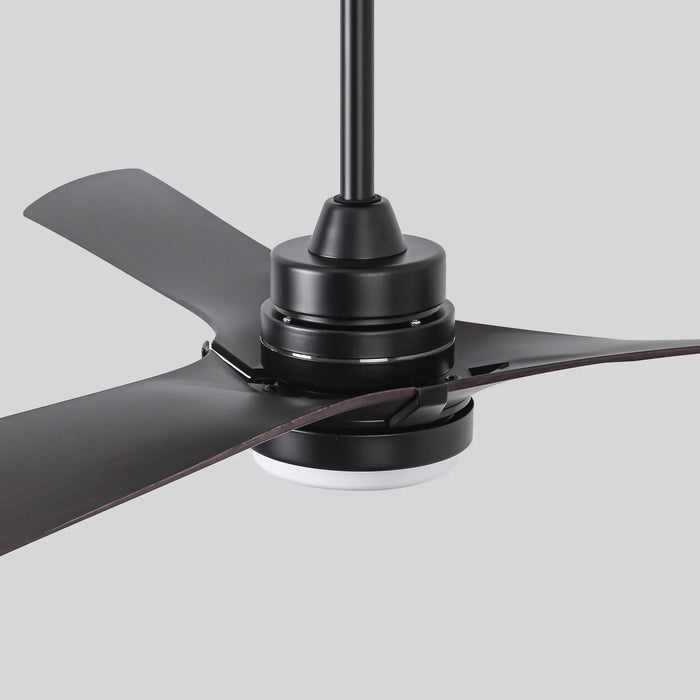 52 Inch Ivy Industrial Downrod Mount LED Ceiling Fan with Remote Control - Sweatfully