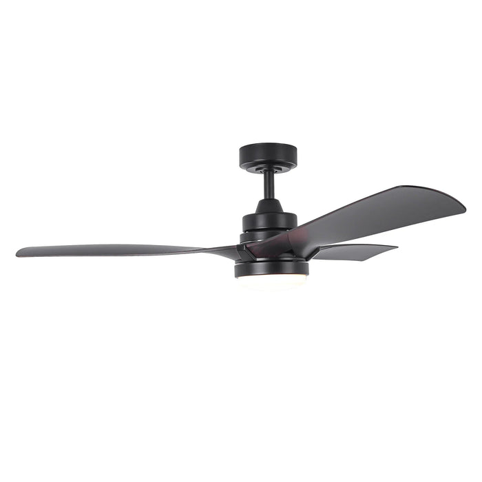 52 Inch Ivy Industrial Downrod Mount LED Ceiling Fan with Remote Control - Sweatfully