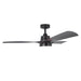 52 Inch Ivy Industrial Downrod Mount LED Ceiling Fan with Remote Control - Sweatfully