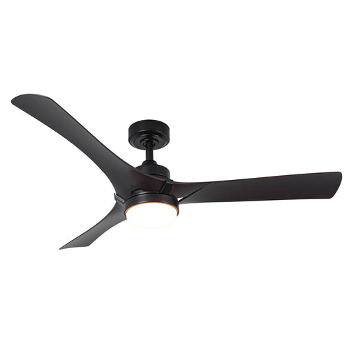 52 Inch Ivy Industrial Downrod Mount LED Ceiling Fan with Remote Control - Sweatfully