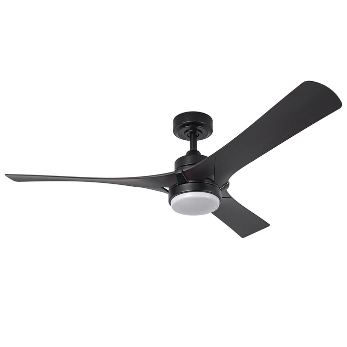 52 Inch Ivy Industrial Downrod Mount LED Ceiling Fan with Remote Control - Sweatfully