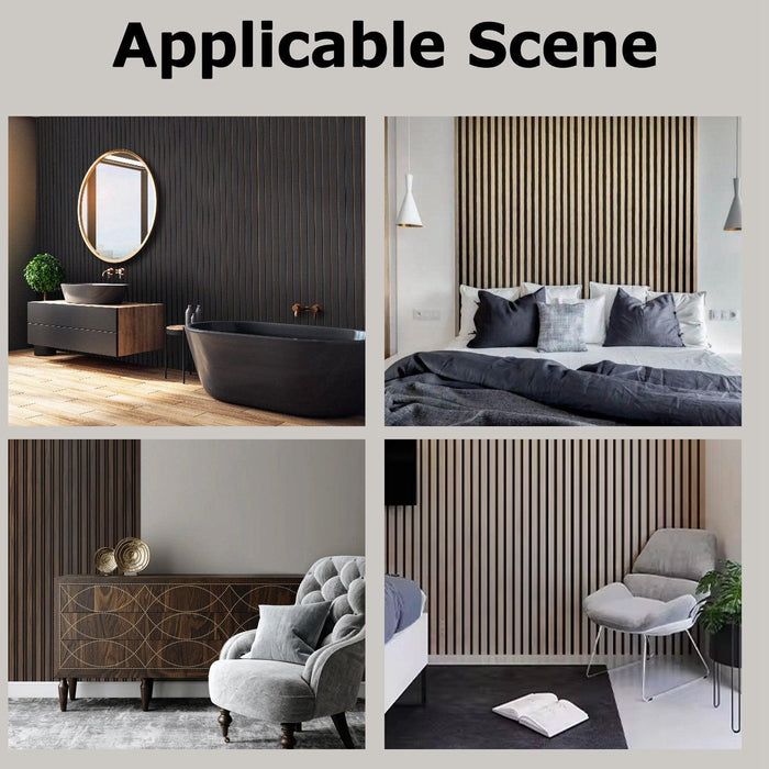 4-Piece Pack Veneer Sound Acoustic Wood Wall Panels - Sweatfully