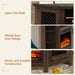45" Corner Electric Fireplace TV Stands Console Table with 2 Metal Mesh Doors - Sweatfully