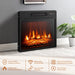 45" Corner Electric Fireplace TV Stands Console Table with 2 Metal Mesh Doors - Sweatfully