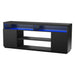Modern 68 Inch TV Stand Media Console with LED Lights for Living Room - Sweatfully