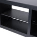 66" Modern LED TV Stand Entertainment Center with Glass Shelves for Living Room - Sweatfully