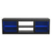 66" Modern LED TV Stand Entertainment Center with Glass Shelves for Living Room - Sweatfully