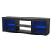 66" Modern LED TV Stand Entertainment Center with Glass Shelves for Living Room - Sweatfully