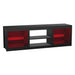 66" Modern LED TV Stand Entertainment Center with Glass Shelves for Living Room - Sweatfully