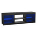 66" Modern LED TV Stand Entertainment Center with Glass Shelves for Living Room - Sweatfully