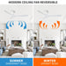 56" Modern DC Motor Downrod Mount Reversible Ceiling Fan with Remote Control - Sweatfully