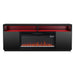 Modern 68" LED TV Stand with 36" Insert Opening Electric Fireplace for Living Room in Black or White - Sweatfully