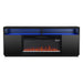 Modern 68" LED TV Stand with 36" Insert Opening Electric Fireplace for Living Room in Black or White - Sweatfully